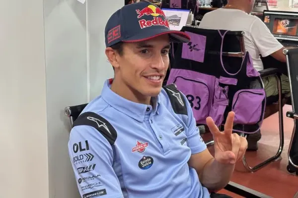 Pebalap Gresini Racing, Marc Marquez, kala berada di ruang media usai menjalani balapan utama MotoGP Mandalika 2024 di Sirkuit Mandalika, Lombok, Nusa Tenggara Barat, Minggu (29/9/2024).