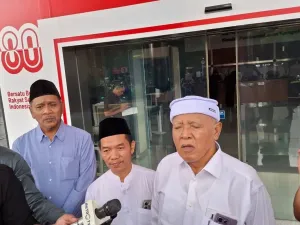 A'wan Pengurus Besar Nahdlatul Ulama (PBNU) KH Abdul Muhaimin melakukan audiensi dengan Komisi Pemberantasan Korupsi (KPK) di Gedung Merah Putih, Jakarta, pada Jumat (26/9/2025).