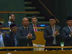 Didit Hediprasetyo turut mendampingi Presiden Prabowo berpidato di Sidang Majelis Umum ke-80 PBB dari kursi delegasi Indonesia pada Selasa (23/9/2025). Terlihat juga Menlu Sugiono, Menteri HAM Natalius Pigai, dan dan Menteri Investasi sekaligus CEO Danantara, Rosan Roeslani.