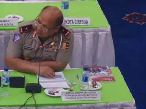 Direktur Keamanan dan Keselamatan (Dirkamsel) Korlantas Polri Brigjen Chryshnanda Dwilaksana dalam paparan di Kementerian Perhubungan, Jakarta, Selasa (30/1/2018).