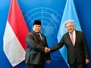 Presiden Republik Indonesia, Prabowo Subianto dan Sekretaris Jenderal Perserikatan Bangsa-Bangsa (PBB), António Guterres melakukan pertemuan bilateral di Gedung Sekretariat PBB, New York, Amerika Serikat, pada Senin (22/9/2025).