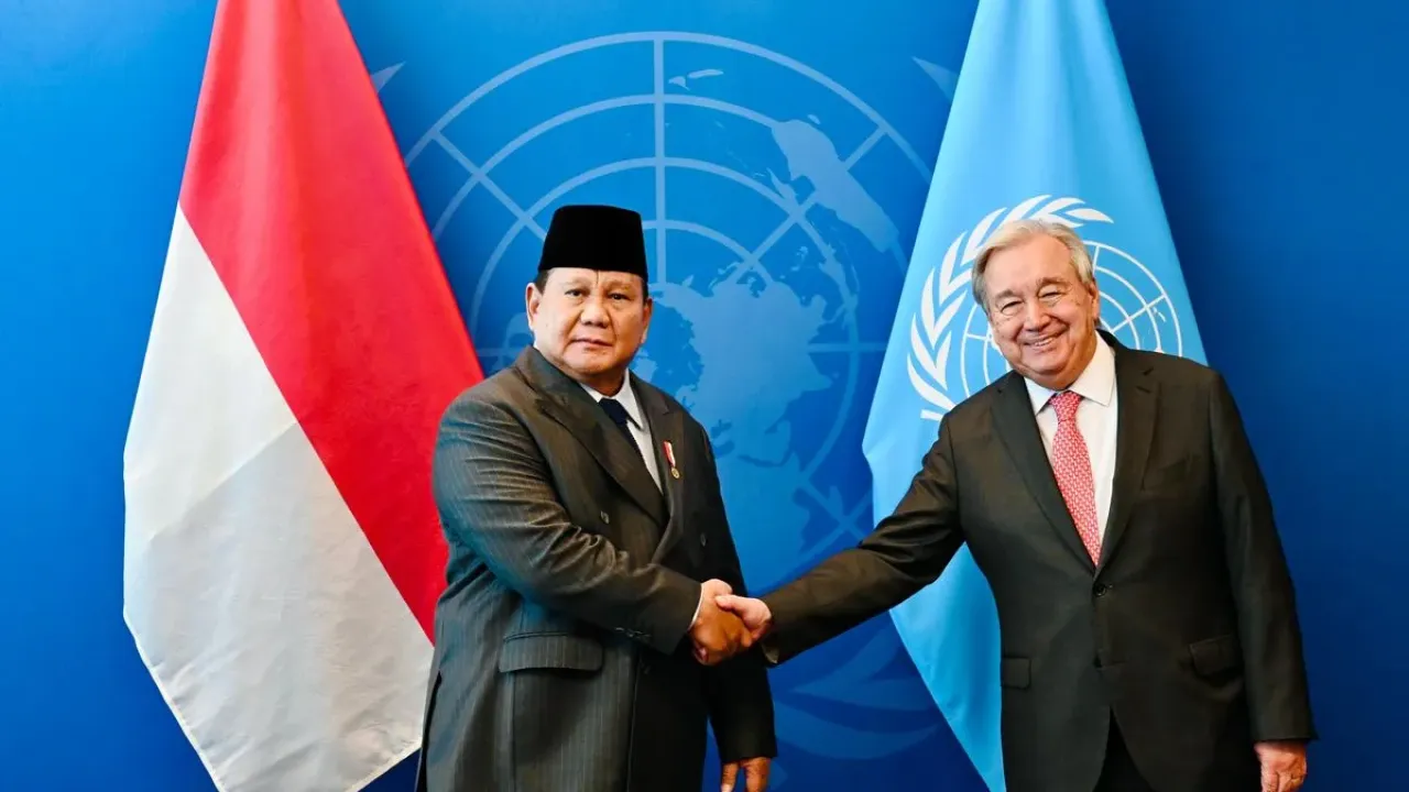 Presiden Republik Indonesia, Prabowo Subianto dan Sekretaris Jenderal Perserikatan Bangsa-Bangsa (PBB), António Guterres melakukan pertemuan bilateral di Gedung Sekretariat PBB, New York, Amerika Serikat, pada Senin (22/9/2025).