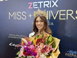 Sanly Liu resmi dinobatkan sebagai Miss Universe Indonesia 2025 pada malam Grand Final Zetrix Miss Universe Indonesia 2025 yang berlangsung di Opus Grand Ballroom, The Tribrata, Jakarta Selatan, Senin (22/9/2025).