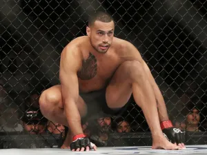 Sep 9, 2023; Sydney, NSW, AUSTRALIA; Carlos Ulberg (red gloves) prepares to fight Da Woon Jung (not pictured) during UFC 293 at Qudos Bank Arena. Mandatory Credit: Jasmin Frank-USA TODAY Sports