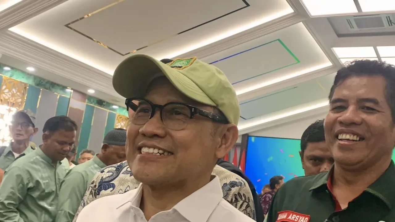 Menteri Koordinator Bidang Pemberdayaan Masyarakat (Menko PM) Ketua Umum Partai Kebangkitan Bangsa (PKB) Muhaimin Iskandar atau Cak Imin di Kantor DPP PKB, Jakarta Pusat, Rabu (24/9/2025).