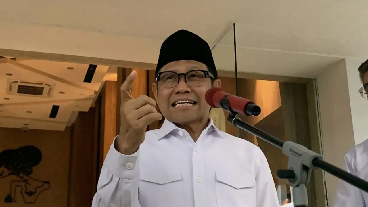 Menteri Koordinator Bidang Pemberdayaan Masyarakat (Menko PM) Abdul Muhaimin Iskandar atau Cak Imin saat ditemui di Kantor Kemenko PM, Jakarta Pusat, Senin (22/9/2025).