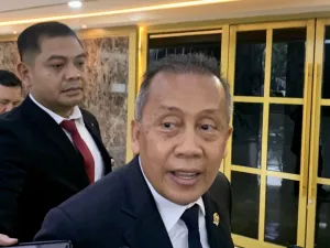 Wakil Ketua Umum Partai Nasdem Saan Mustopa saat ditemui di Kompleks Senayan, Jakarta Pusat, Selasa (23/9/2025).