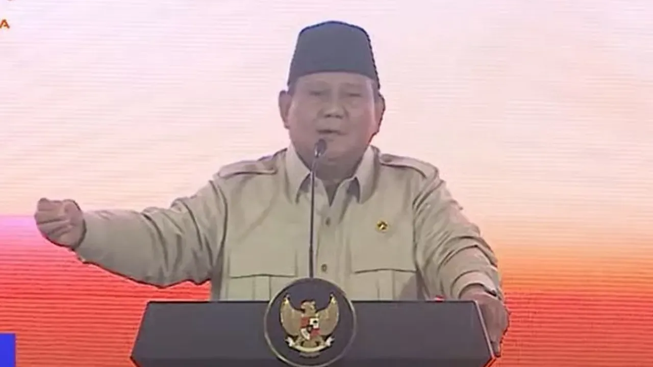 Presiden Prabowo Subianto dalam acara puncak Musyawarah Nasional (Munas) VI PKS, di Hotel Sultan, Jakarta, Senin (29/9/2025).