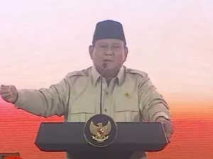 Presiden Prabowo Subianto dalam acara puncak Musyawarah Nasional (Munas) VI PKS, di Hotel Sultan, Jakarta, Senin (29/9/2025).