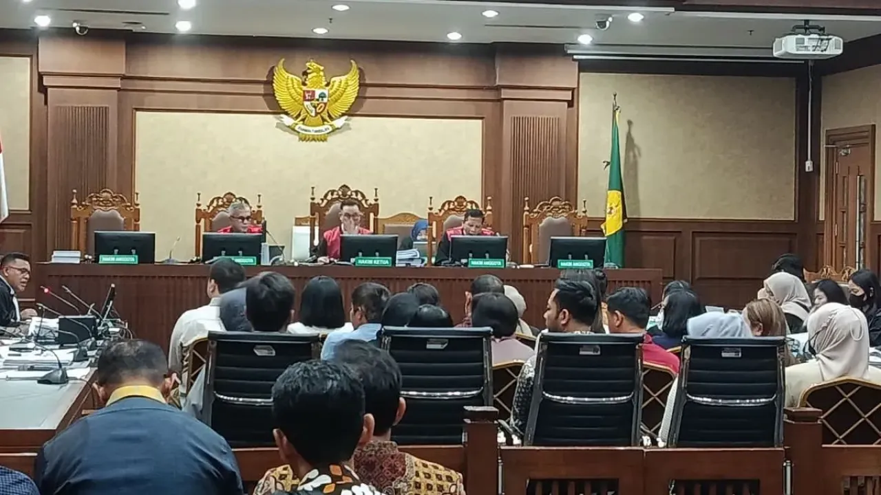 Sidang kasus dugaan korupsi investasi fiktif PT Taspen di Pengadilan Tipikor pada Pengadilan Negeri Jakarta Pusat, Senin (25/8/2025). 