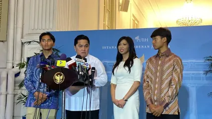 Menteri Pemuda dan Olahraga (Menpora) Erick Thohir di Istana Kepresidenan Jakarta, Selasa (30/9/2025). 