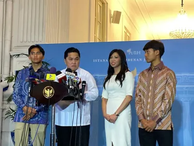Menteri Pemuda dan Olahraga (Menpora) Erick Thohir di Istana Kepresidenan Jakarta, Selasa (30/9/2025). 