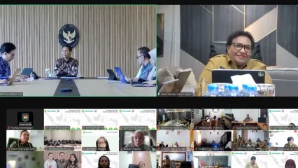 Wakil Menteri Dalam Negeri (Wamendagri) Ribka Haluk dalam Rapat Evaluasi Bulanan Percepatan Eliminasi Malaria di Tanah Papua secara virtual dari Jakarta, Selasa (30/9/2025).