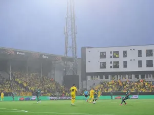 A general view inside the Aspmyra Stadion during the Europa League semi-final between Bodo/Glimt and Spurs last season