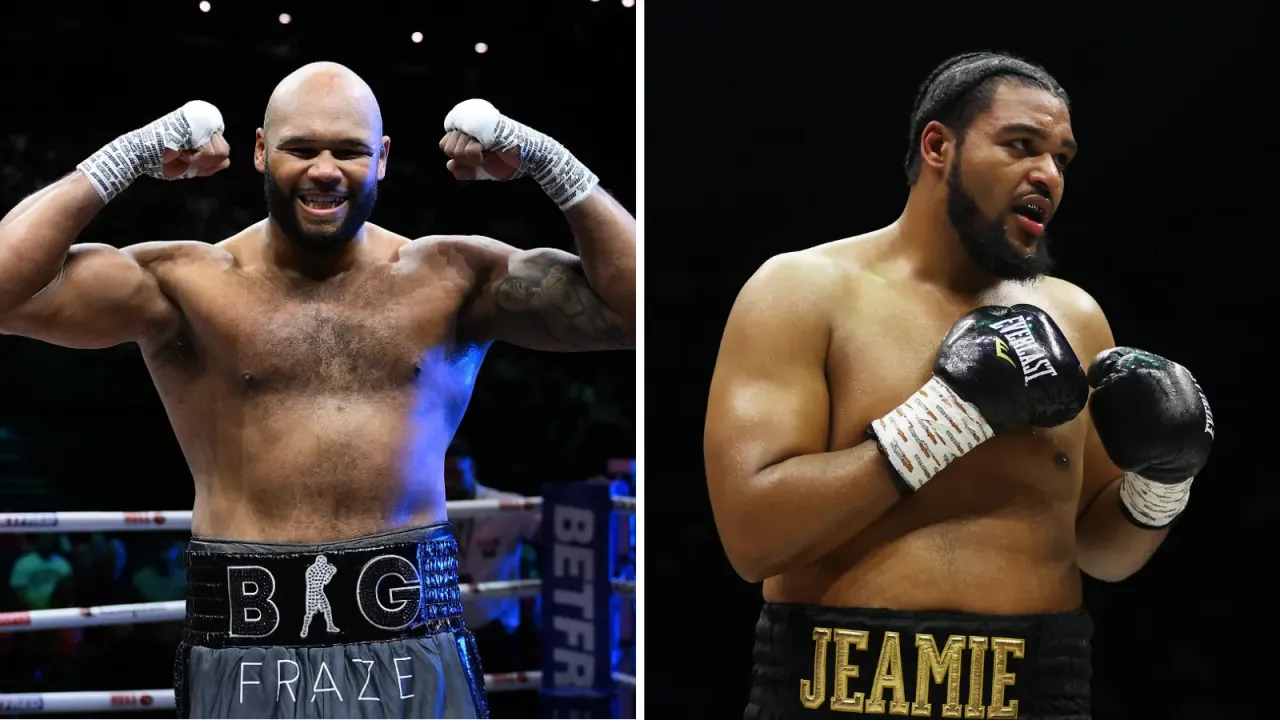 A side-by-side image of Frazer Clarke and Jeamie TKV 