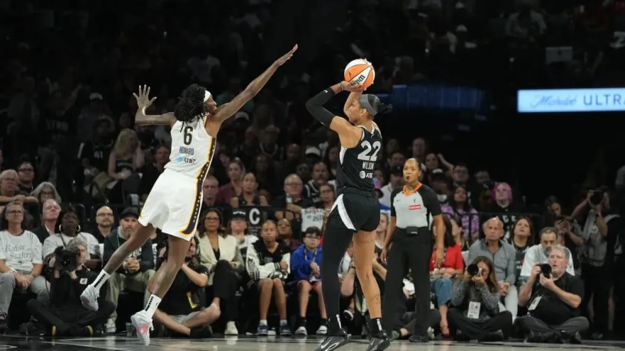 Aces vs. Fever: A&#x002019;ja Wilson leads Las Vegas&#x002019; rout of Indiana to even WNBA semifinals
