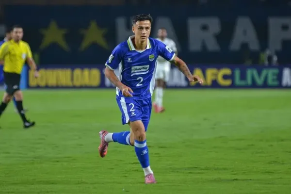 Aksi Eliano Reijnders dalam laga Persib Bandung vs Lion City Sailors pada ajang AFC Champions League Two (ACL 2) 2025-2026, Kamis (18/9/2025).
