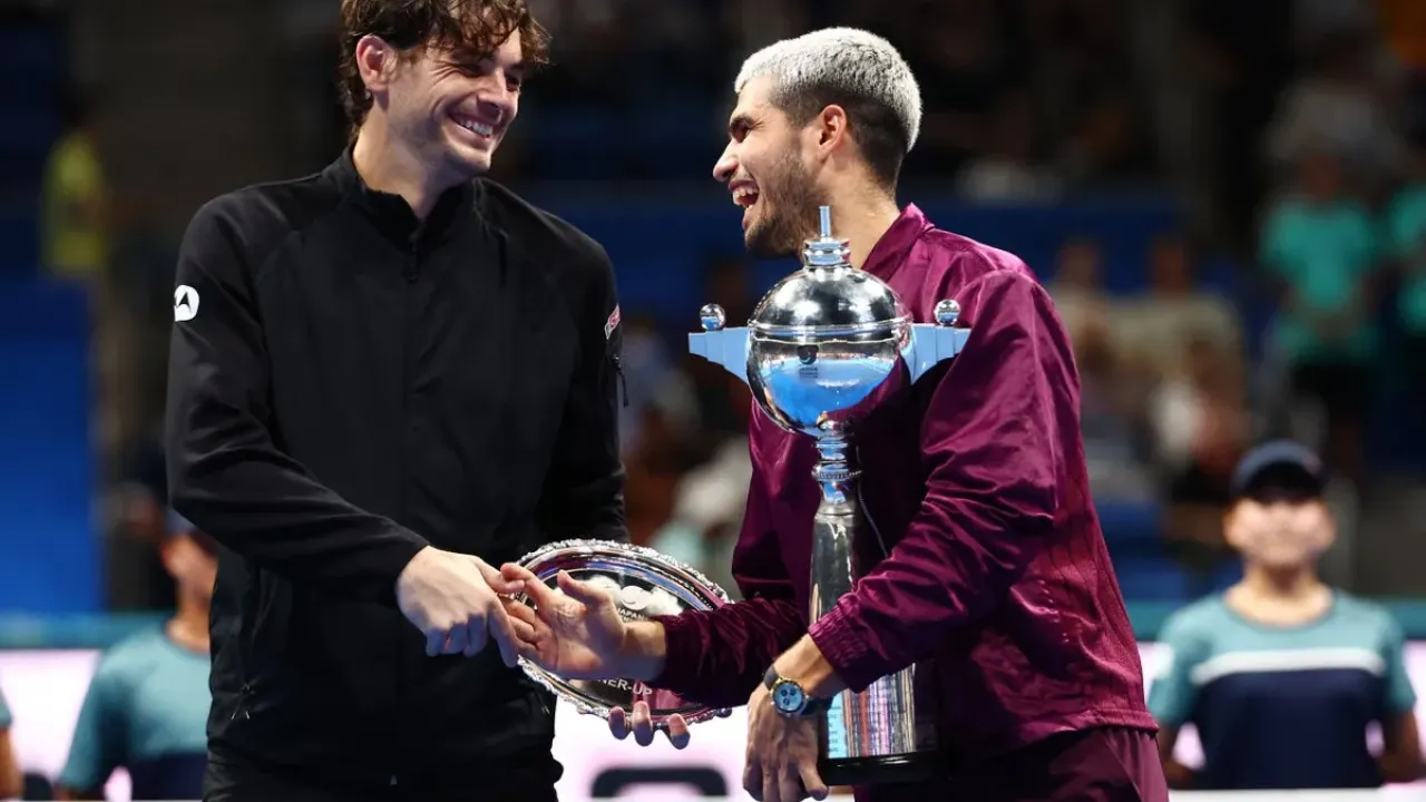 Alcaraz overturned Fritz’s win at the Laver Cup as he continued his dominant season (REUTERS)