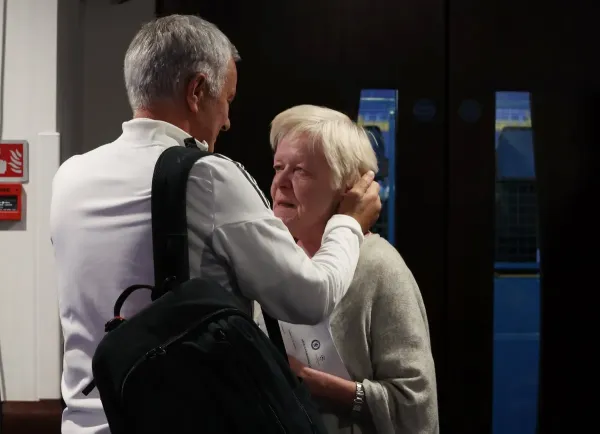Cameras made sure to pick up Mourinho’s affectionate exchanges with Chelsea staff (PA Wire)