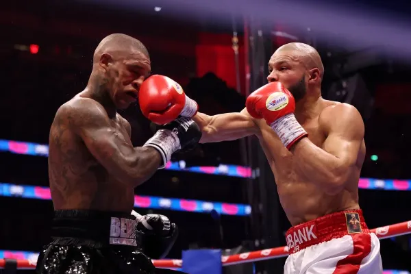 Chris Eubank Jr (right) during his April win over Conor Benn (Getty Images)