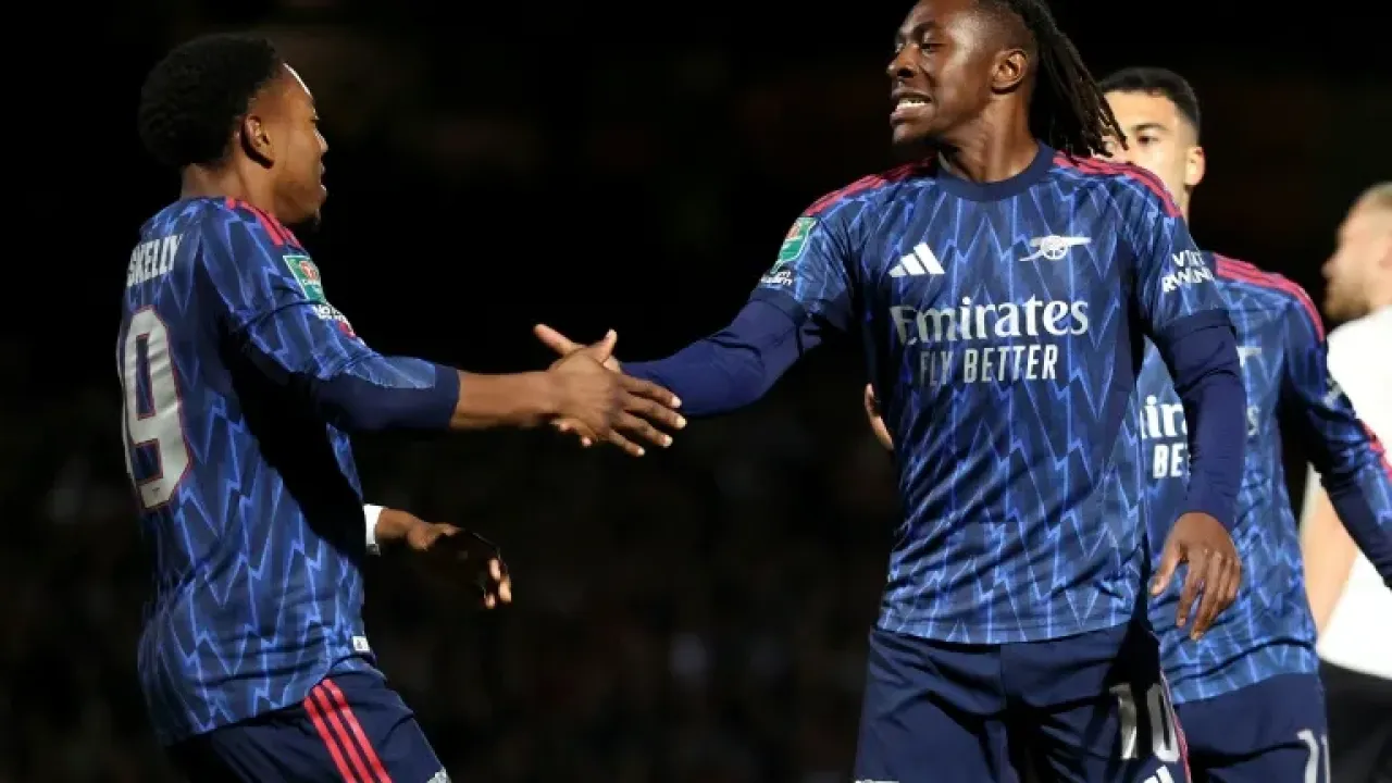 Eberechi Eze scored his first Arsenal goal against Port Vale (Darren Staples)