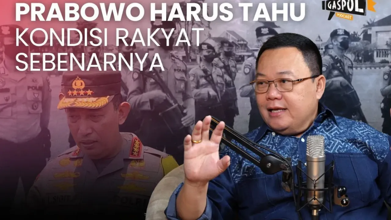 Eks Analis Kebijakan Utama Bidang Jemen Ops Itwasum Polri Irjen (Purn) Yehu Wangsajaya dalam program Gaspol! di YouTube Kompas.com, Kamis (25/9/2025). 
