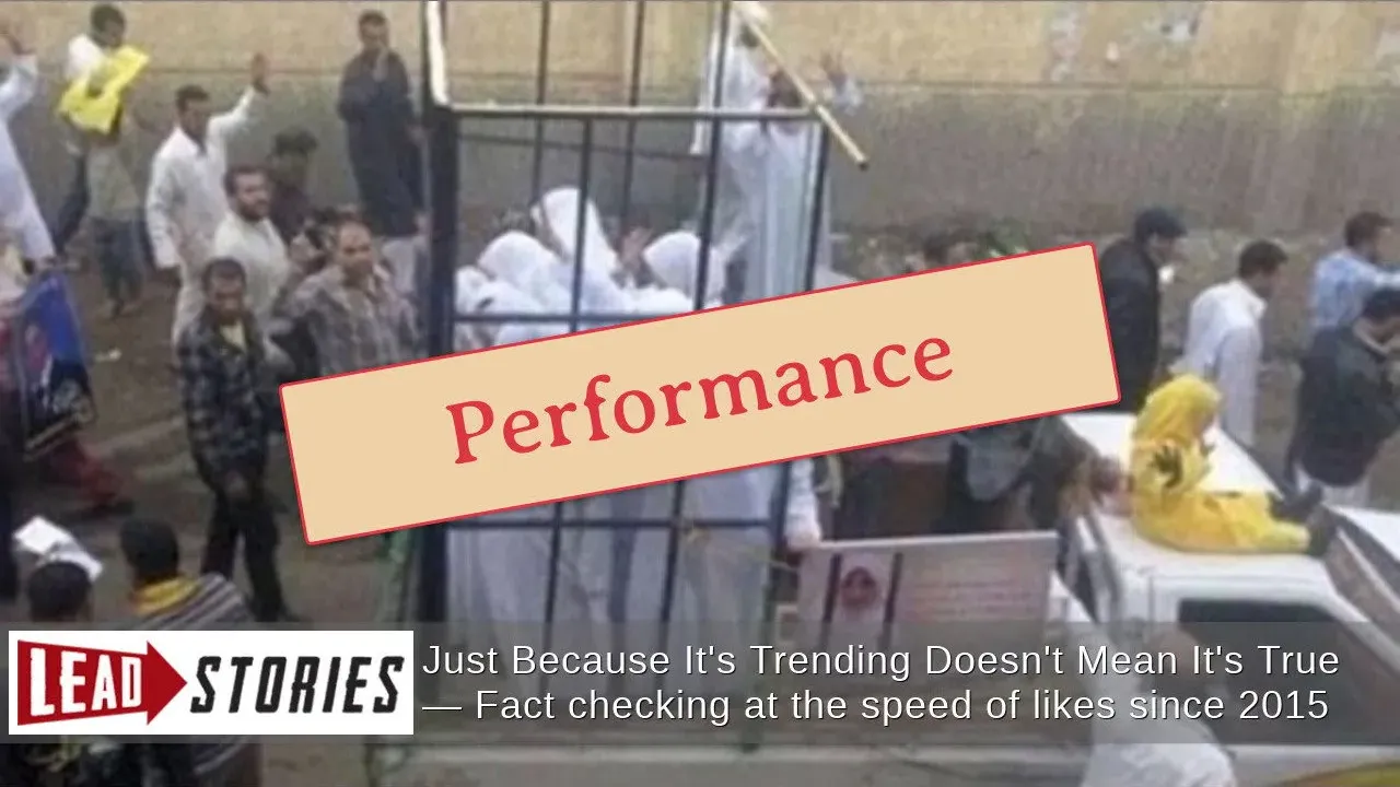Fact Check: Photo Does NOT Show ISIS Parading Caged Yazidi Women In Mosul Before Burning Them To Death - It&#39;s A 2013 Street Protest In Egypt