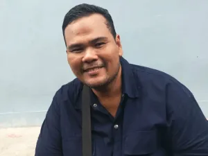 Fahmi Bo saat ditemui di kawasan Tendean, Jakarta Selatan, Senin (8/4/2019).