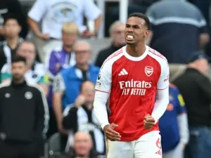Gabriel Magalhaes scored Arsenal's late winner at Newcastle (ANDY BUCHANAN)