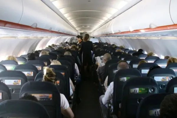 Getty The inside of an easyJet plane