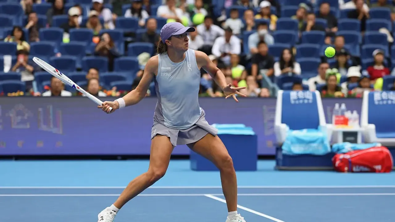Iga Swiatek is into the last 16 in Beijing after her opponent retired injured (Getty Images)