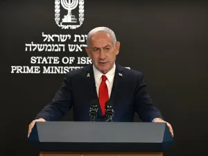 Israeli Prime Minister Benjamin Netanyahu speaks during a press conference at the Prime minister&#39;s office in Jerusalem. Haim Zach/GPO/dpa