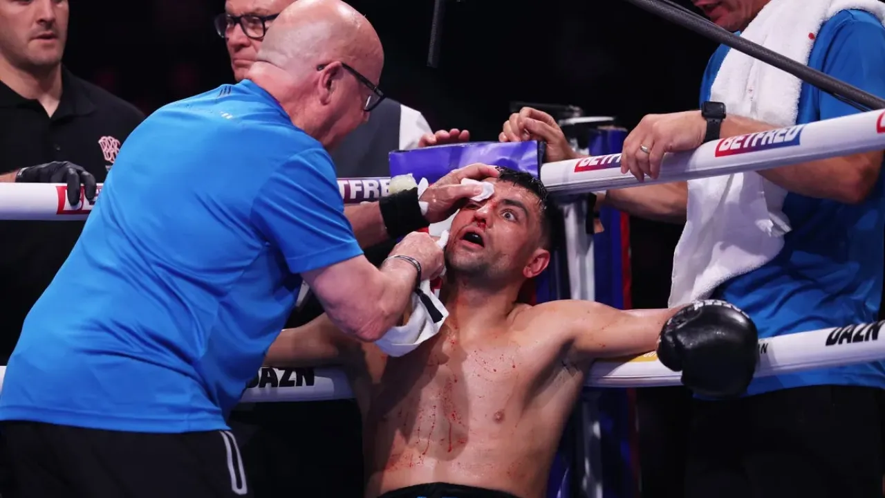 Jack Catterall won a technical decision against Harlem Eubank after sustaining a nasty cut (Getty Images)