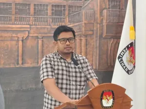 Komisioner KPU RI Idham Holik saat ditemui di Kantor KPU RI, Jakarta Pusat, Selasa (24/9/2024).