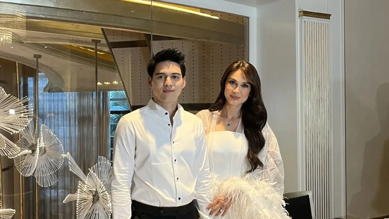 Luna Maya dan Maxime Bouttier di acara resepsi pernikahannya di Four Season, Jakarta, Rabu (30/7/2025). 