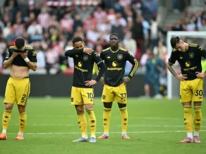 Man Utd were beaten 3-1 at Brentford (JUSTIN TALLIS)