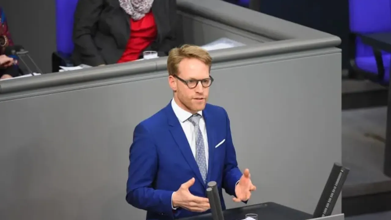 Marc Henrichmann of the Christian Democratic Union (CDU) speaks during the 151st session of the German Bundestag. Sonja Wurtscheid/dpa