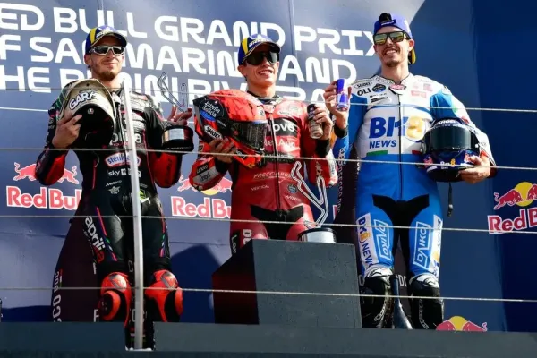 Marco Bezzecchi, Aprilia Racing, Alex Marquez, Gresini Racing, Marc Marquez, Ducati Team