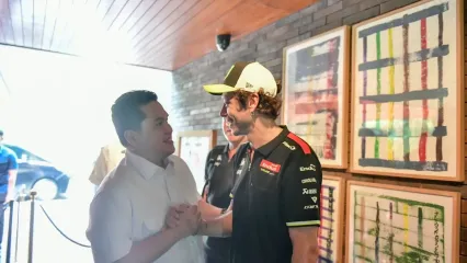 Menpora Erick Thohir bertemu dengan Valentino Rossi di Jakarta