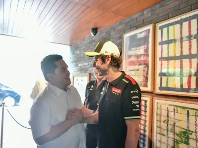 Menpora Erick Thohir bertemu dengan Valentino Rossi di Jakarta