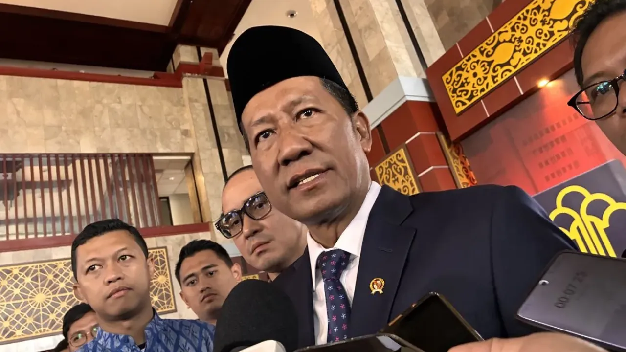 Menteri Hukum Supratman Andi Agtas di Graha Pengayoman Kementerian Hukum, Jakarta, Rabu (3/9/2025).