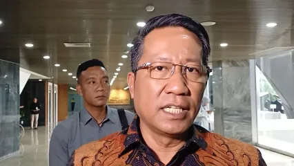 Menteri Hukum Supratman Andi Agtas saat ditemui di Kompleks Parlemen, Senayan, Jakarta (30/9/2025).