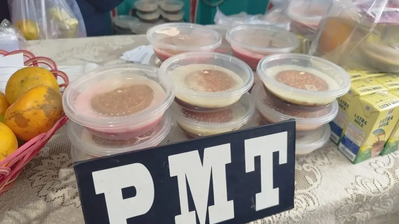 Menu pemberian makanan tambahan (PMT) di posyandu RW 02 Kelurahan Bungur, Senen, Jakarta Pusat, Selasa (28/11/2023). (KOMPAS.com/XENA OLIVIA)