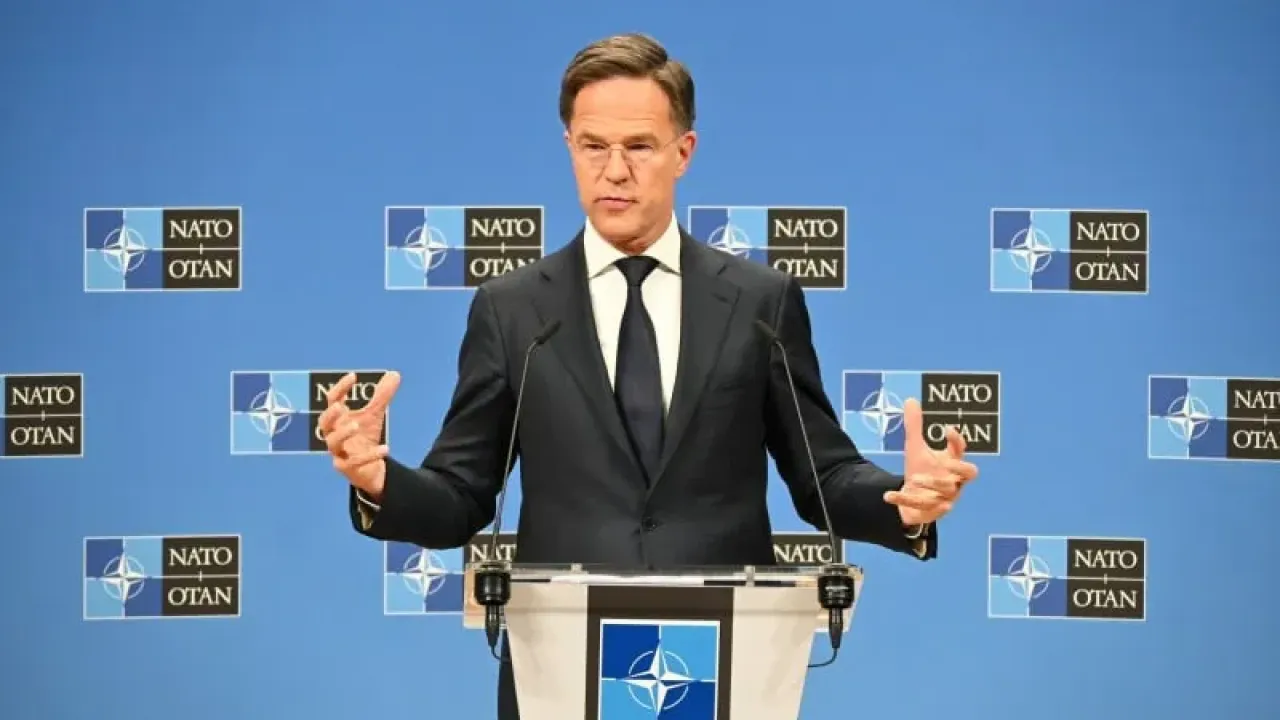 Nato Secretary General Mark Rutte speaks during a press conference at Nato headquarters. Anna Ross/dpa