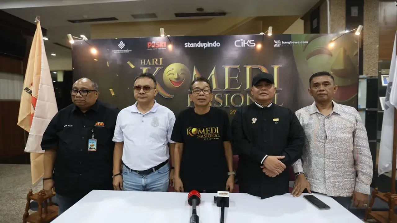 PaSKI dalam perayaan Hari Komedi Nasional di Gedung A Kementerian Kebudayaan, Jakarta Pusat, Sabtu (27/9/2025)