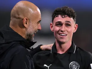 Phil Foden and Pep Guardiola