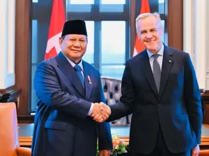 Presiden RI Prabowo Subianto bertemu PM Kanada Mark Carney di Ottawa, Kanada, Rabu (24/9/2025). 