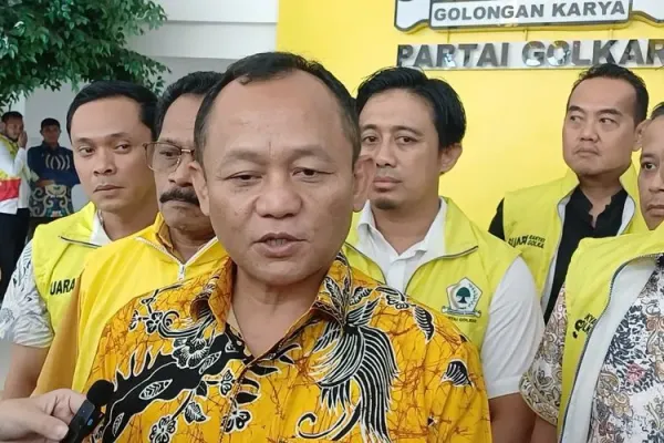 Sekretaris Jenderal (Sekjen) Partai Golkar, M. Sarmuji saat ditemui awak media di Kantor DPP Partai Golkar, Jakarta Barat, Jumat (29/8/2025).