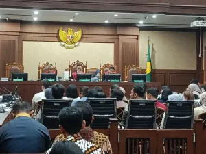 Sidang kasus dugaan korupsi investasi fiktif PT Taspen di Pengadilan Tipikor pada Pengadilan Negeri Jakarta Pusat, Senin (25/8/2025). 