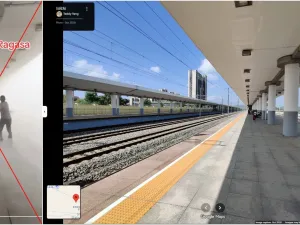 <span>Screenshot comparison of the false post (L) and a picture from Google Maps</span>